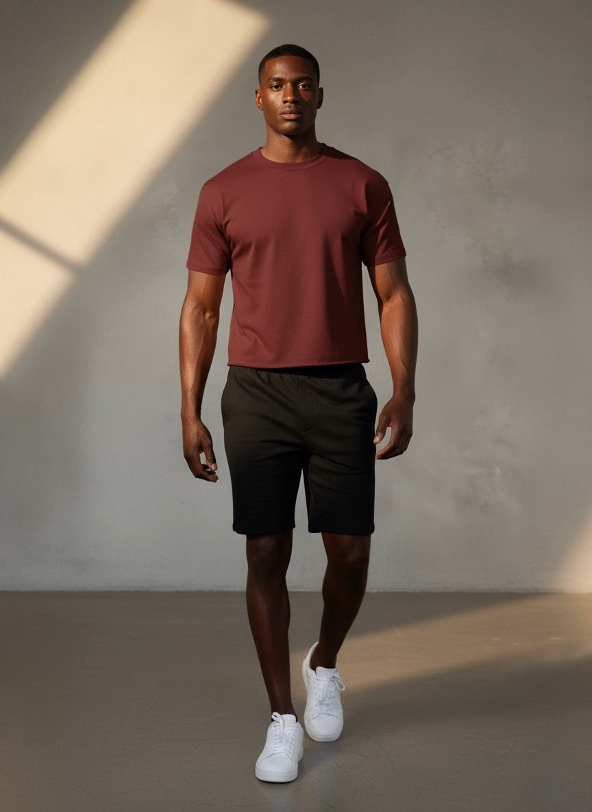 Structural Cotton Crew - Maroon