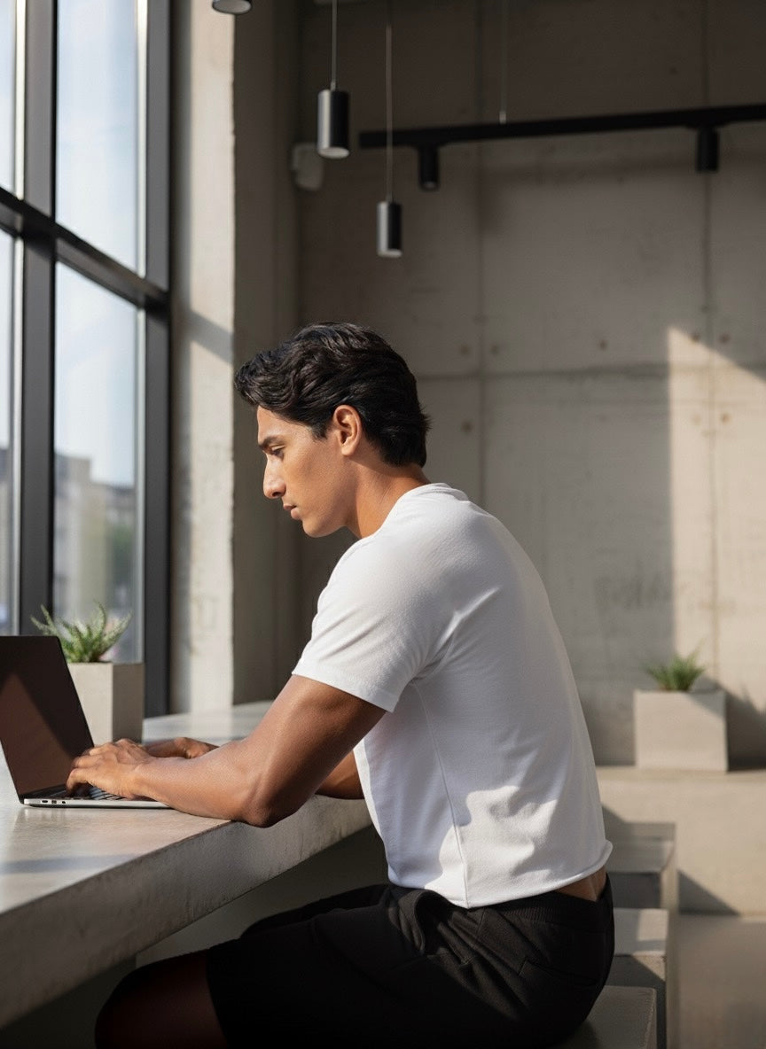 Structural Cotton Crew - Ivory