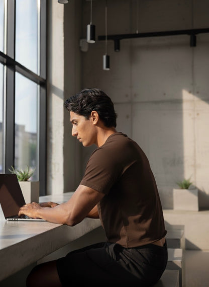 Structural Cotton Crew - Brown