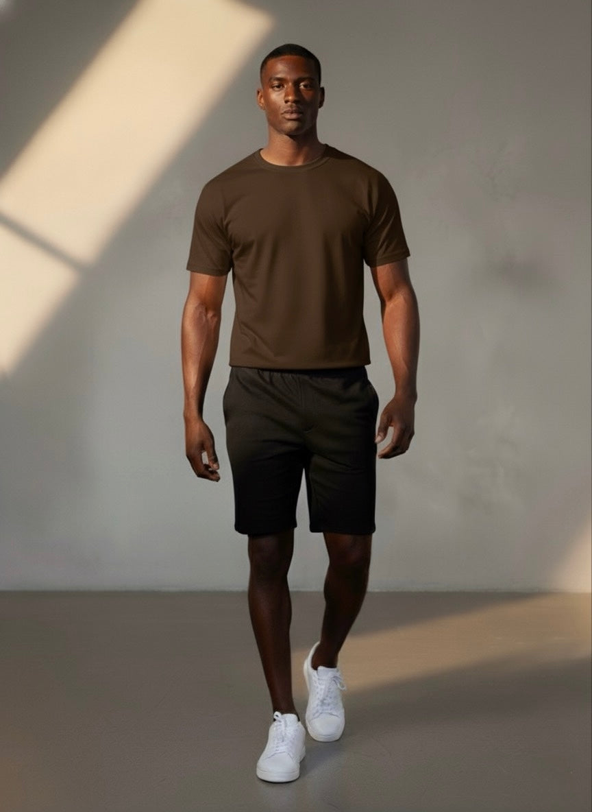 Structural Cotton Crew - Brown