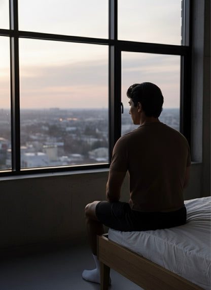 Structural Cotton Crew - Brown